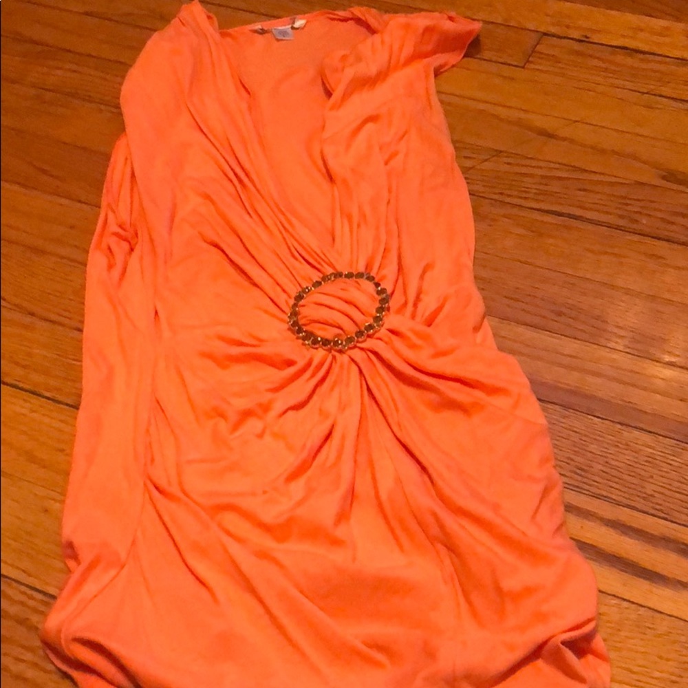 Mandarin Orange Jeweled Top